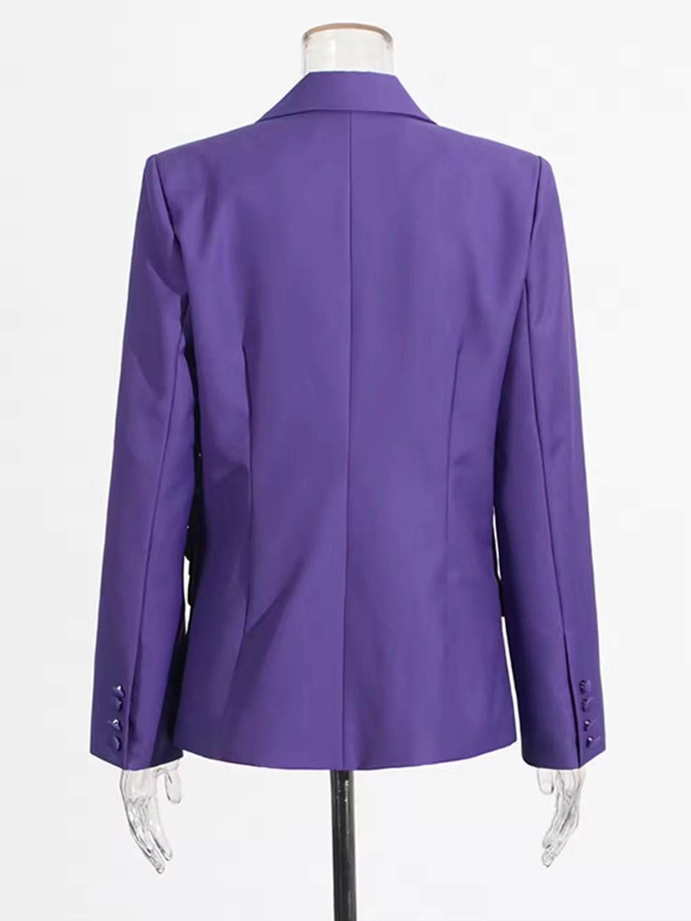 Purple 3D Flowers Suit Coat - REBECATHELABEL