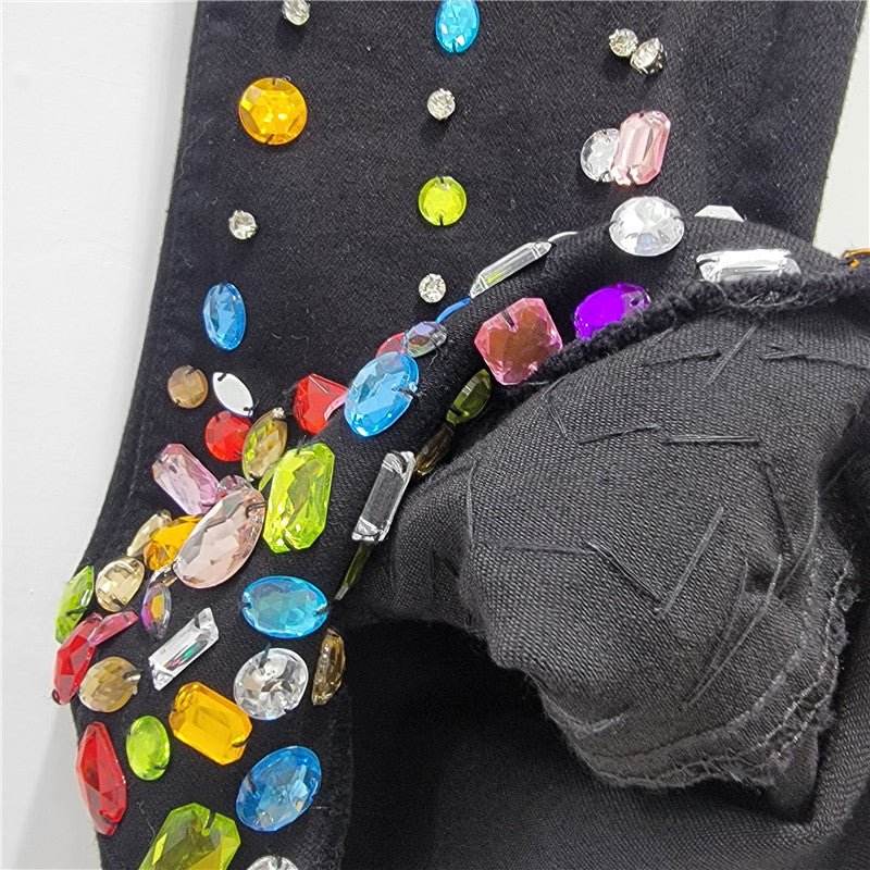 Ready for it diamond denim pant - REBECATHELABEL