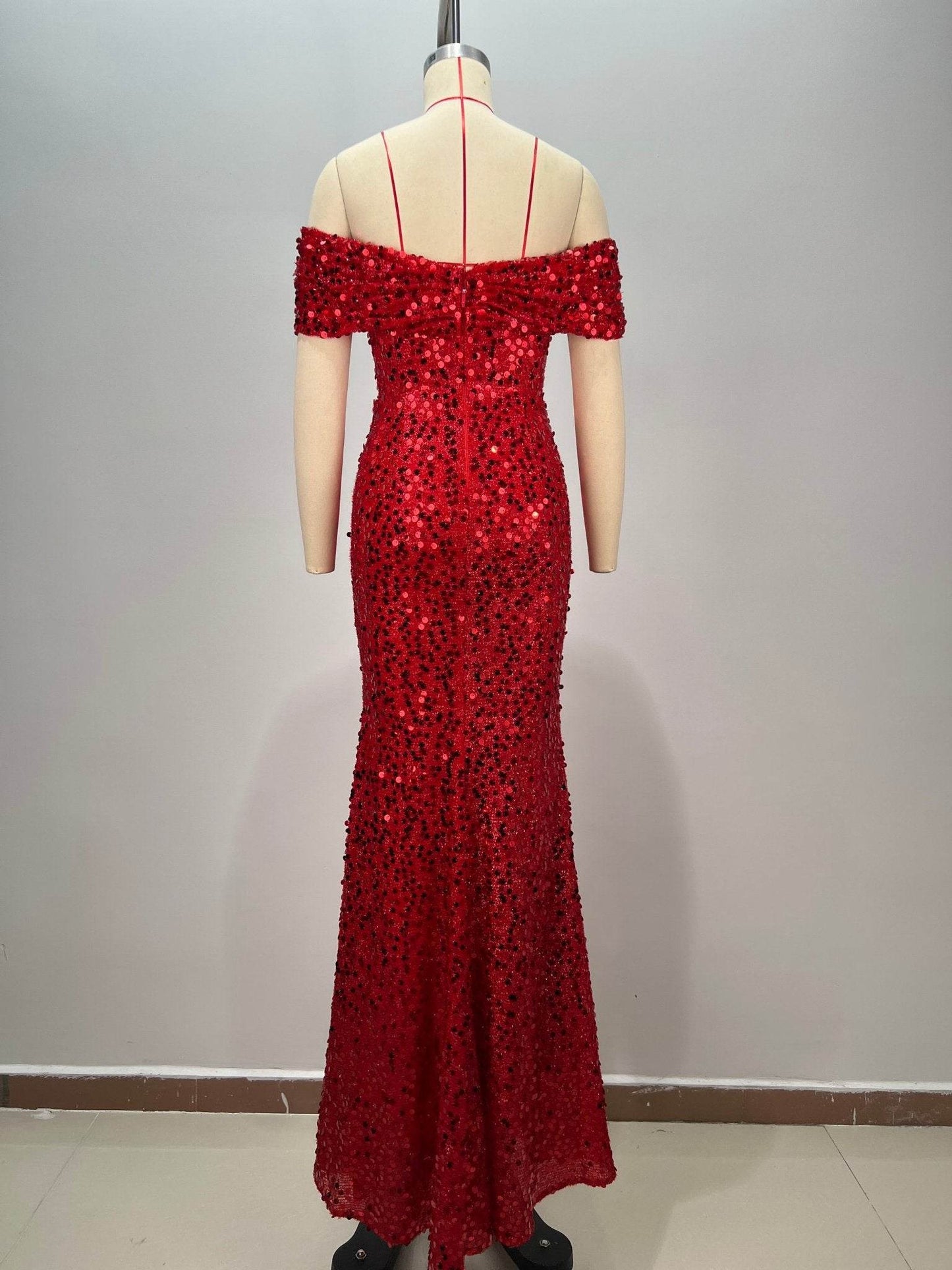 Rebecca sequin floor length dress - REBECATHELABEL