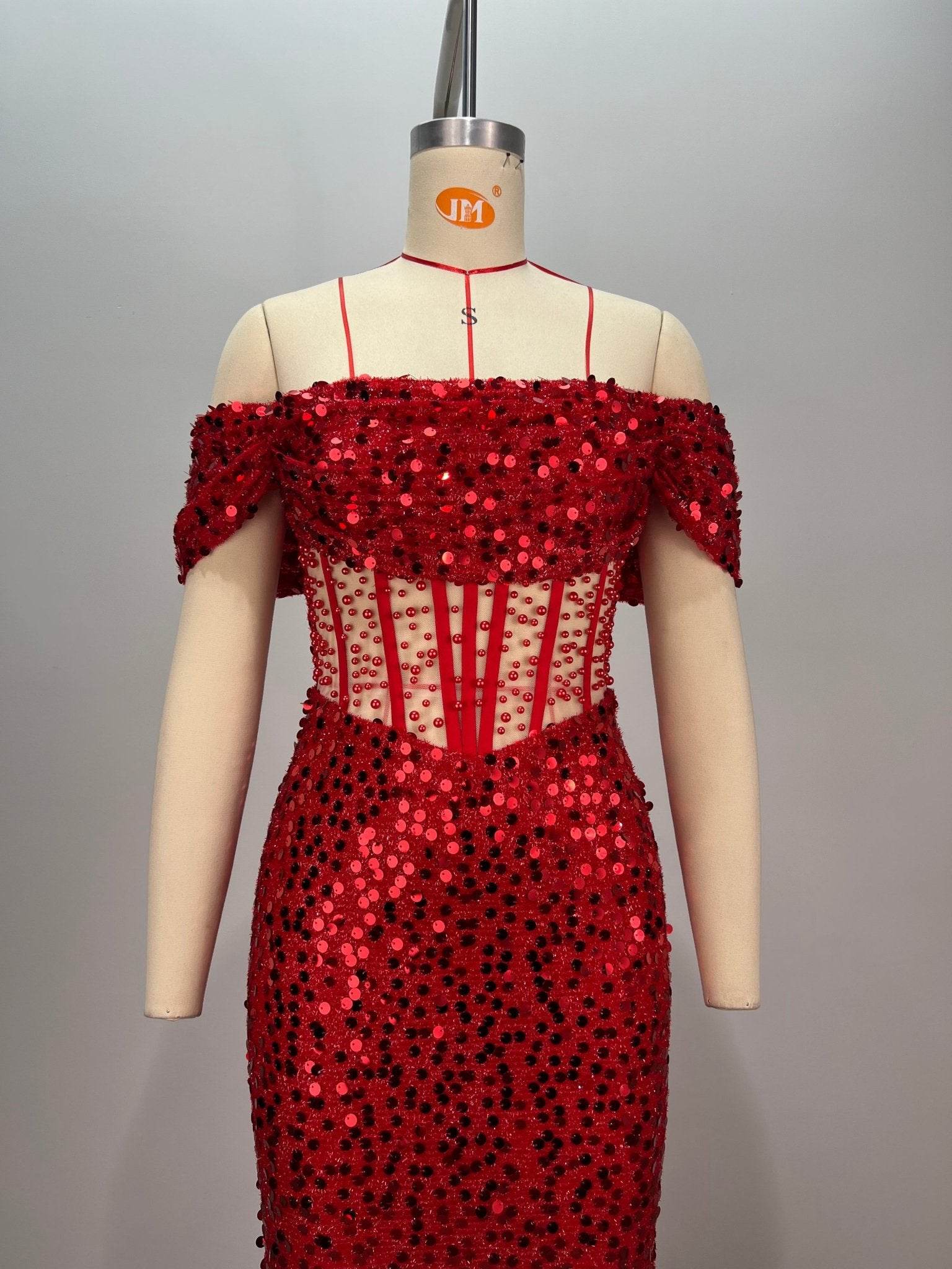 Rebecca sequin floor length dress - REBECATHELABEL