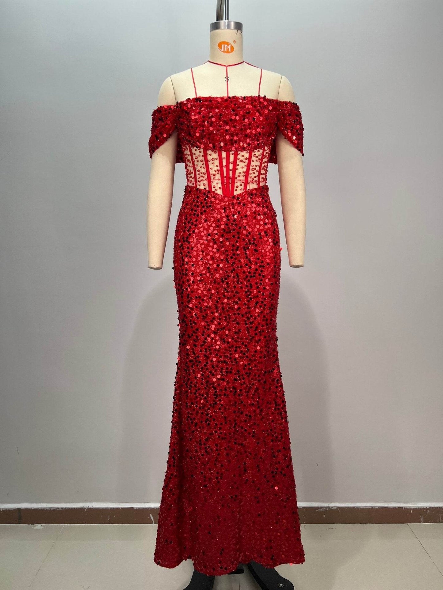 Rebecca sequin floor length dress - REBECATHELABEL