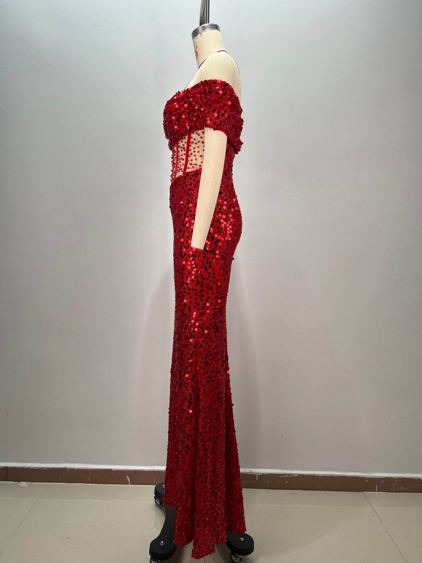Rebecca sequin floor length dress - REBECATHELABEL