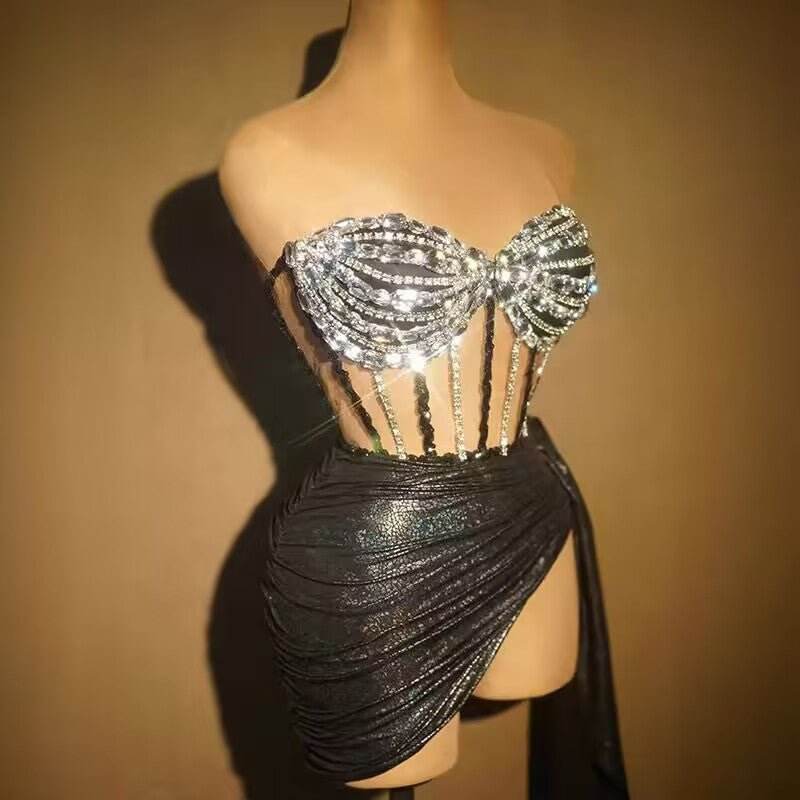 Rosa diamonds dress - REBECATHELABEL