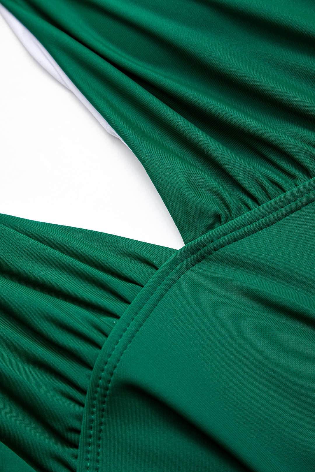 Ruched Crossed Strappy Backless Tummy Control One-Piece Swimsuit - REBECATHELABEL