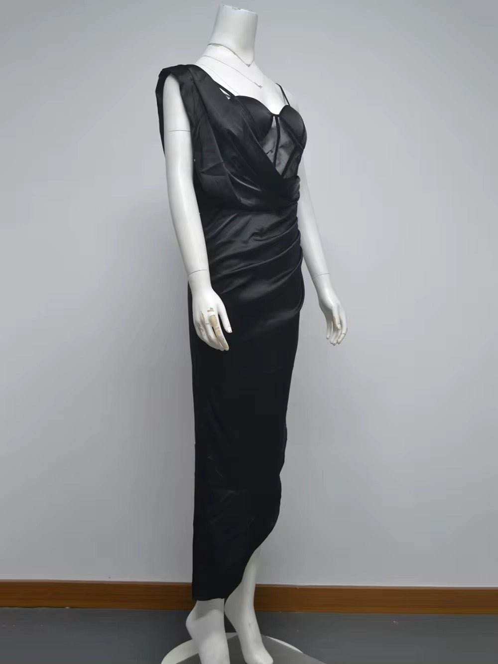 Satin Corset Maxi Dress - REBECATHELABEL