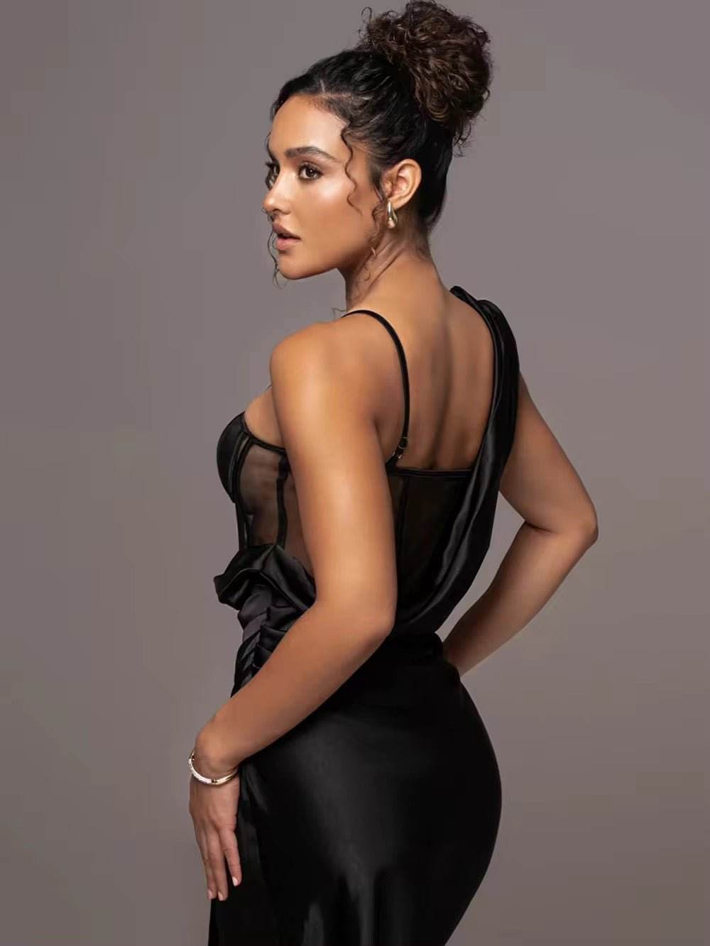 Satin Corset Maxi Dress - REBECATHELABEL