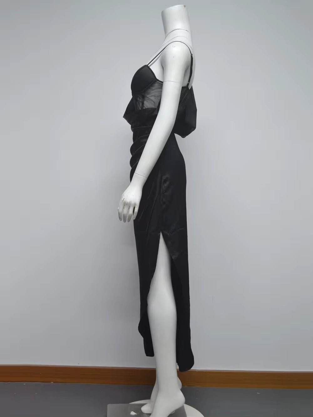 Satin Corset Maxi Dress - REBECATHELABEL