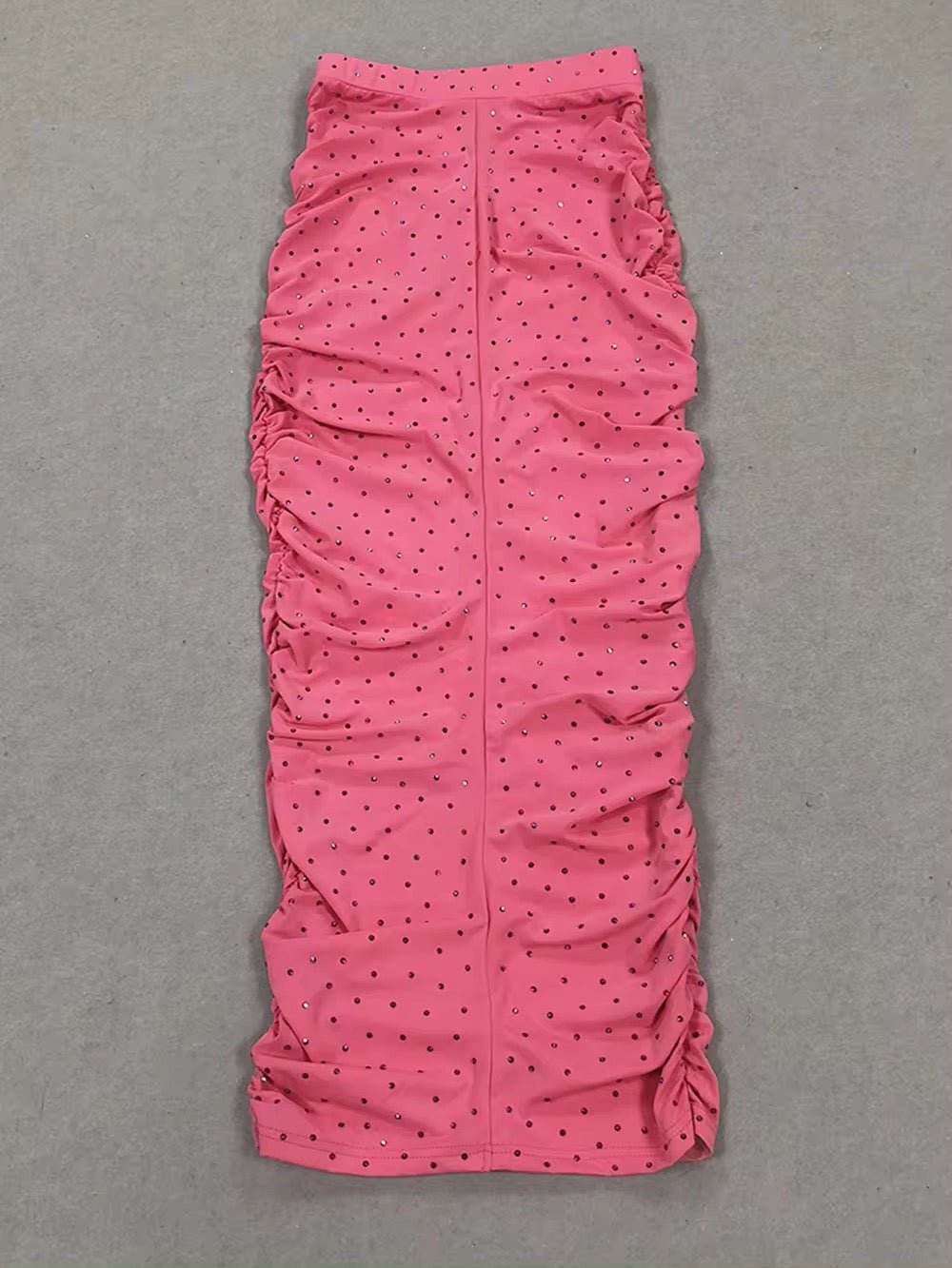 Scarf Collar Bodysuit + Long Pencil Skirt Two-Piece - REBECATHELABEL