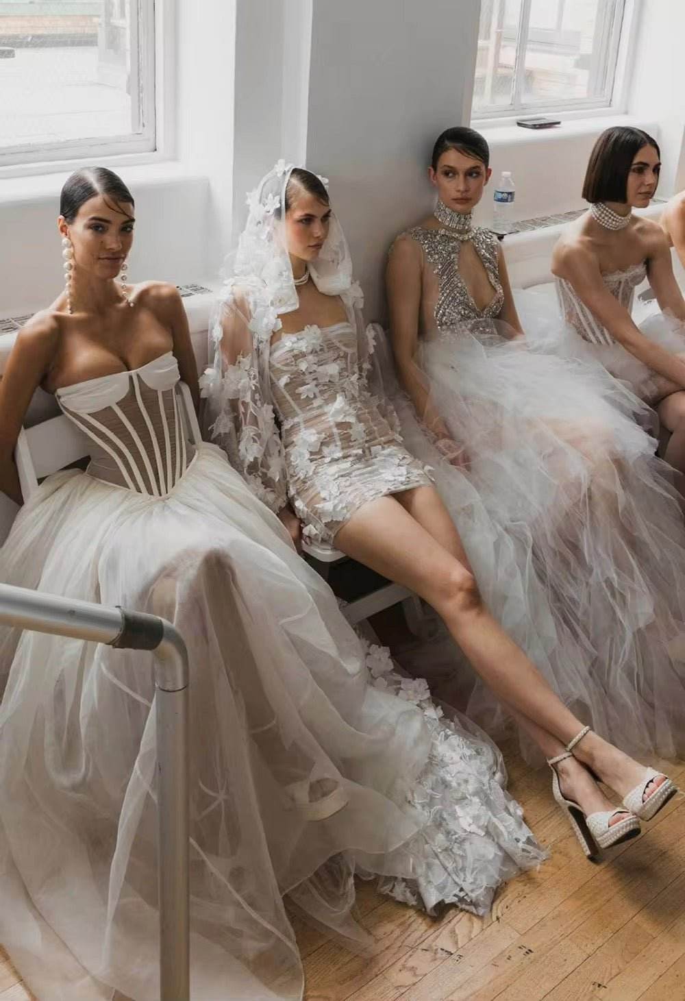 See Through Gauze Dress Off Shoulder Sexy Lace up Backless dress - REBECATHELABEL