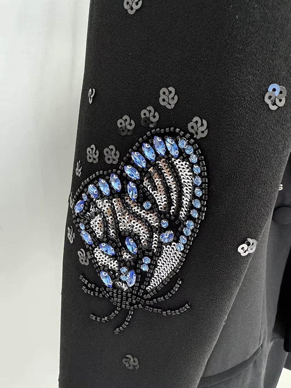 Sequin Bead Butterfly Fashion Designer Suit Set - REBECATHELABEL