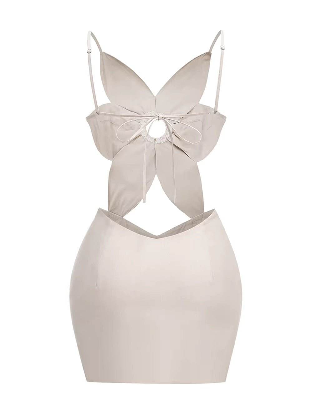 Sexy Backless Halter Mini Dress - REBECATHELABEL