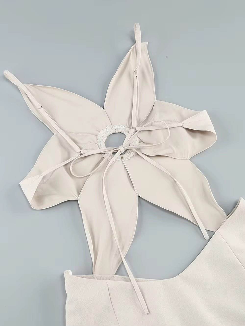 Sexy Backless Halter Mini Dress - REBECATHELABEL