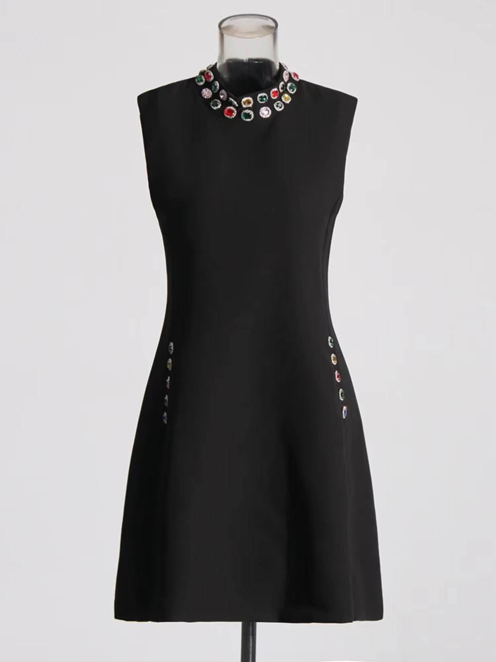 Shining Diamond Chain Elegant Dress - REBECATHELABEL