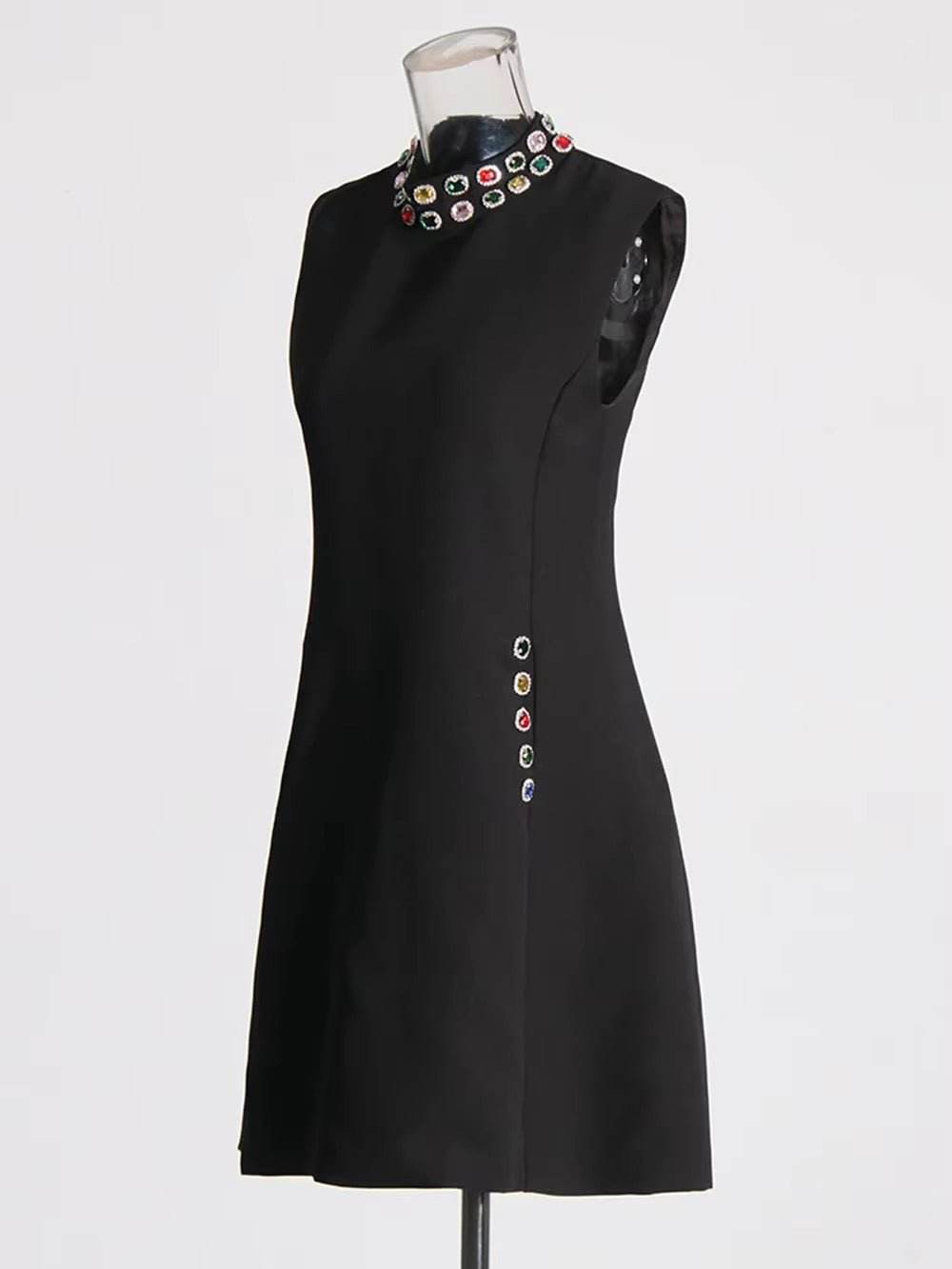 Shining Diamond Chain Elegant Dress - REBECATHELABEL