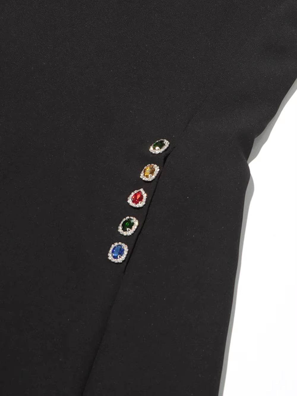 Shining Diamond Chain Elegant Dress - REBECATHELABEL