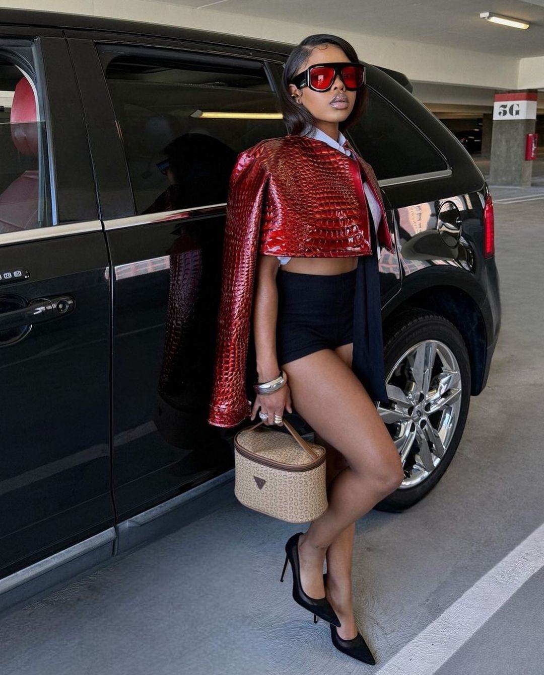 Shiny Red Jacket - REBECATHELABEL