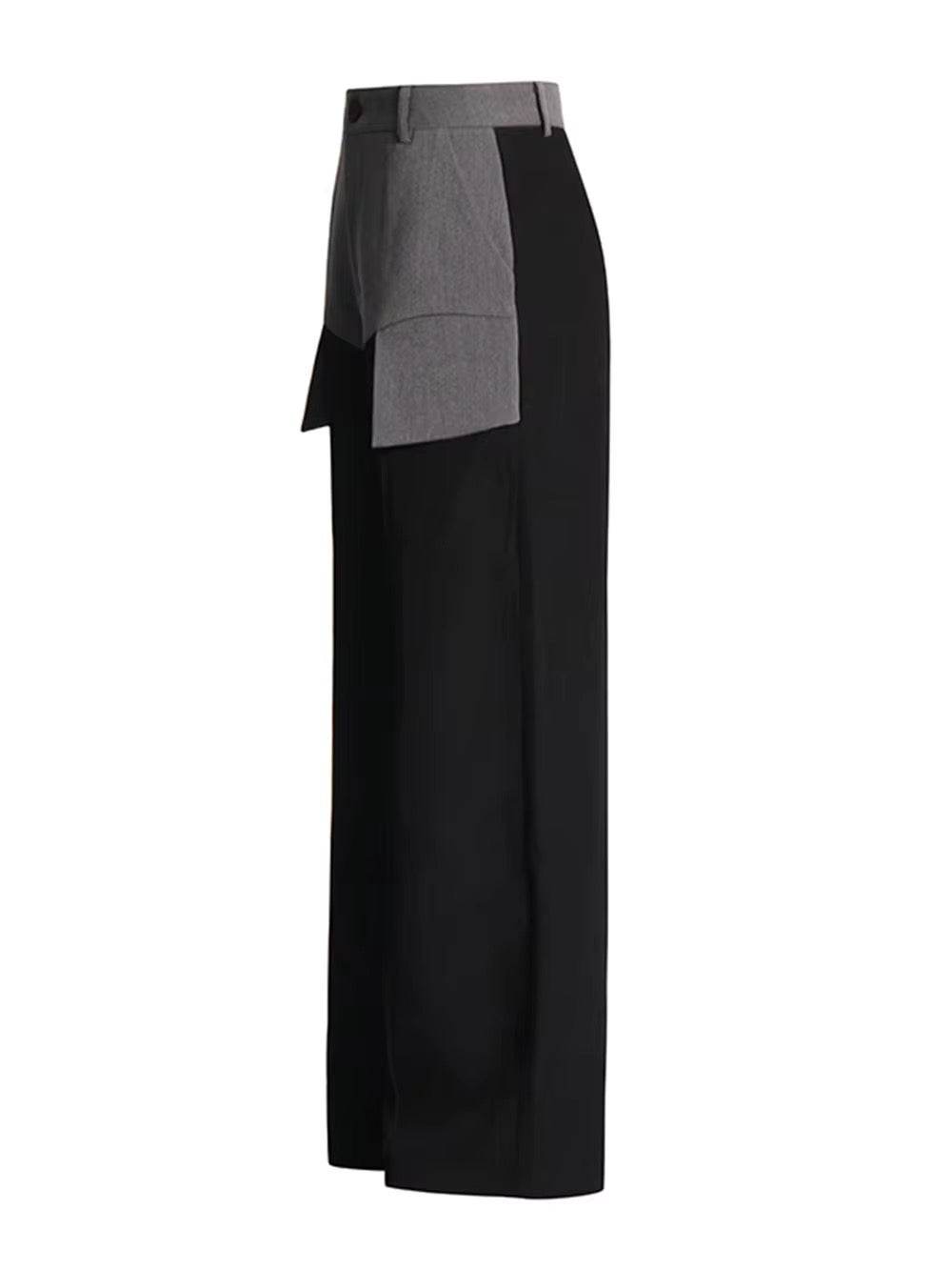 Slash Neck Long Sleeved Short Top+High Waist Straight Leg Pants Set - REBECATHELABEL