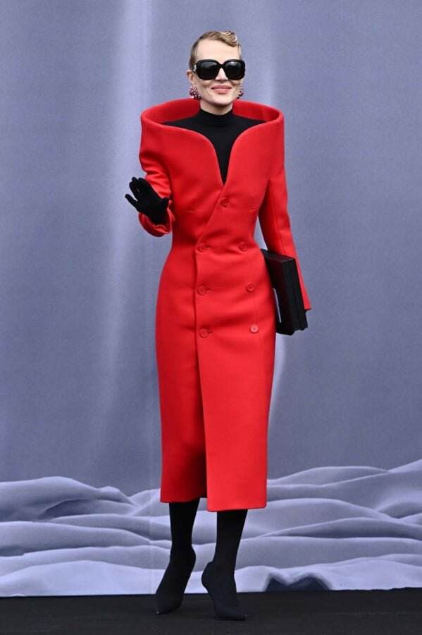 Slash Stand Collar Slim Fit Double Breasted Long Dress - REBECATHELABEL