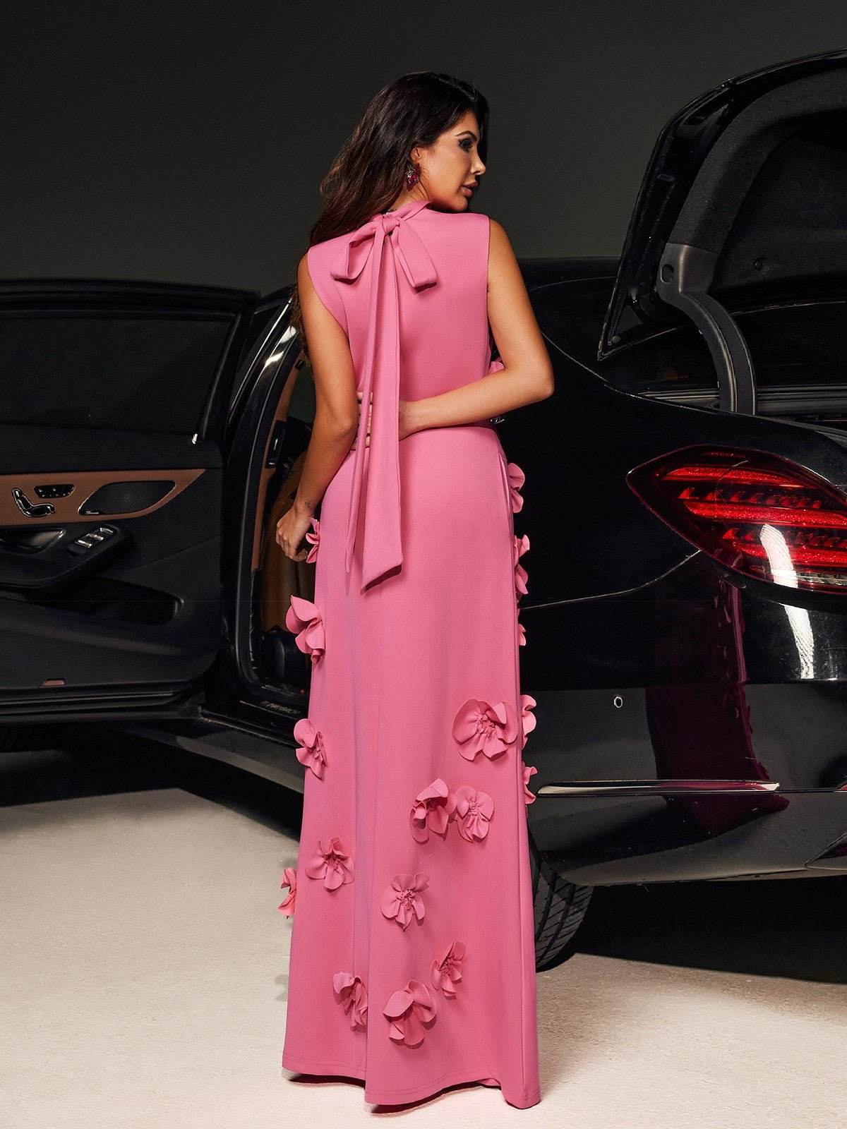 Sleeveless Flower Maxi Dress - REBECATHELABEL