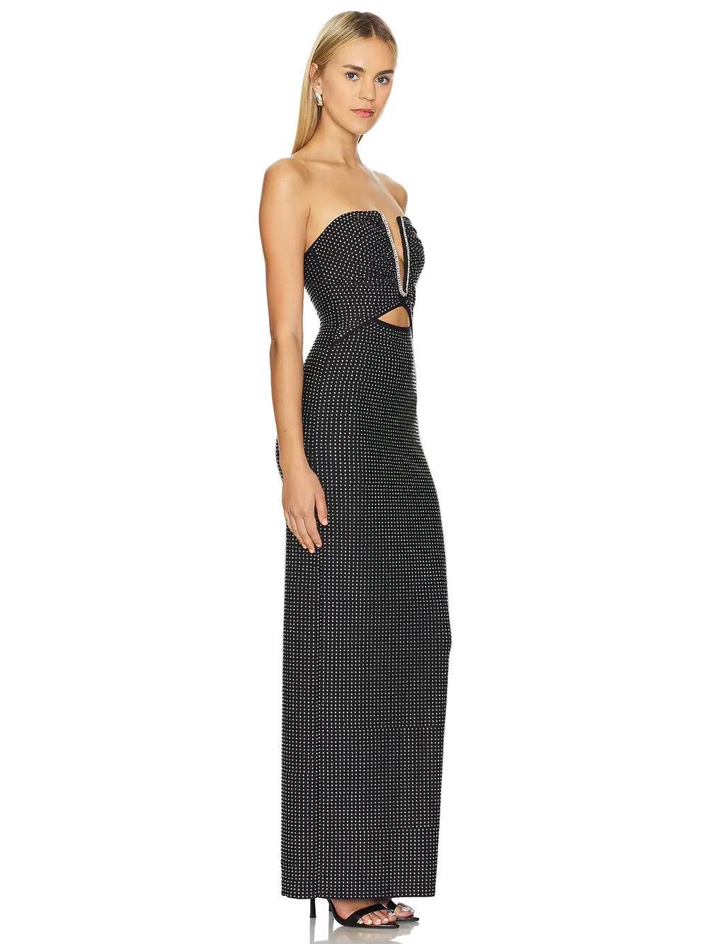 Sparkling Diamond Maxi Bandage Dress - REBECATHELABEL
