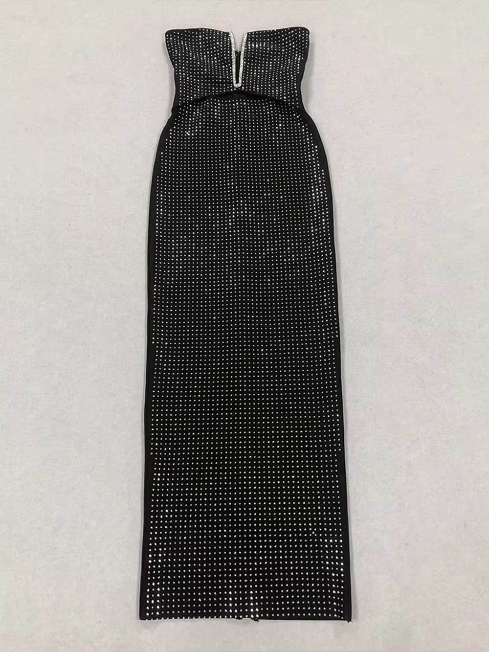 Sparkling Diamond Maxi Bandage Dress - REBECATHELABEL