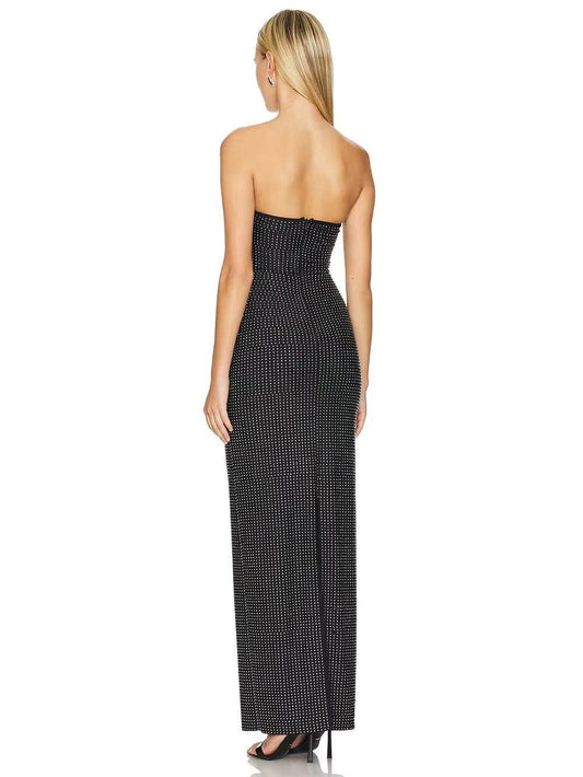 Sparkling Diamond Maxi Bandage Dress - REBECATHELABEL