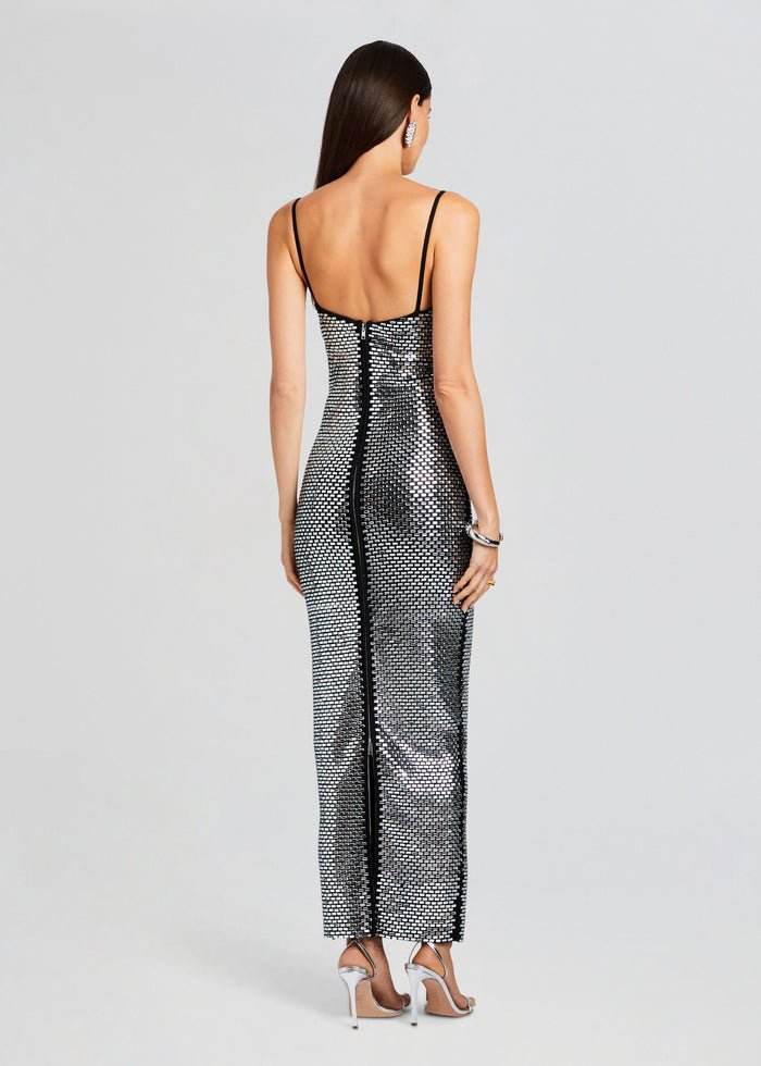 Sparkling Diamond Tight Maxi Dress - REBECATHELABEL
