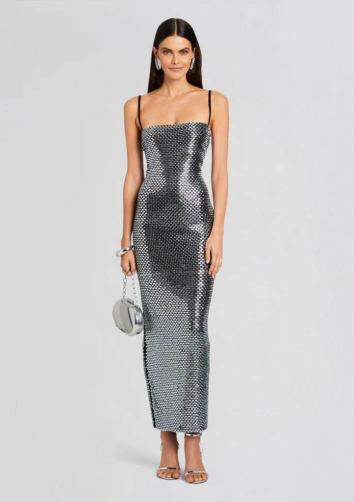 Sparkling Diamond Tight Maxi Dress - REBECATHELABEL