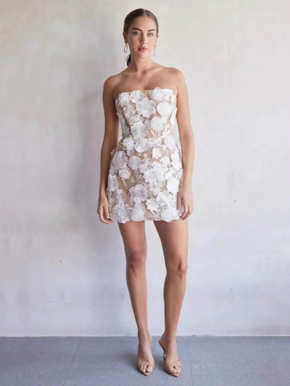 Strapless Bodycon Mini Ball Gown Dress - REBECATHELABEL