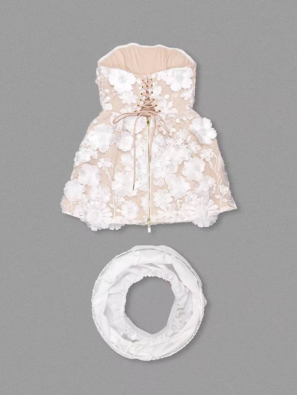 Strapless Bodycon Mini Ball Gown Dress - REBECATHELABEL