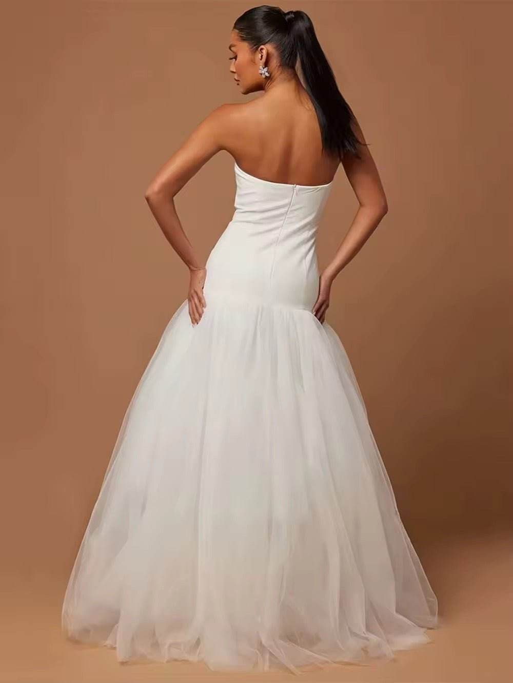 Strapless Diamonds Ball Gown Maxi Dress - REBECATHELABEL