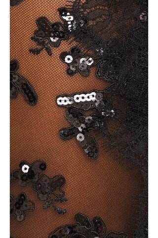 Strapless High Waist Lace Patchwork Tight Banquet Leather Dress - REBECATHELABEL