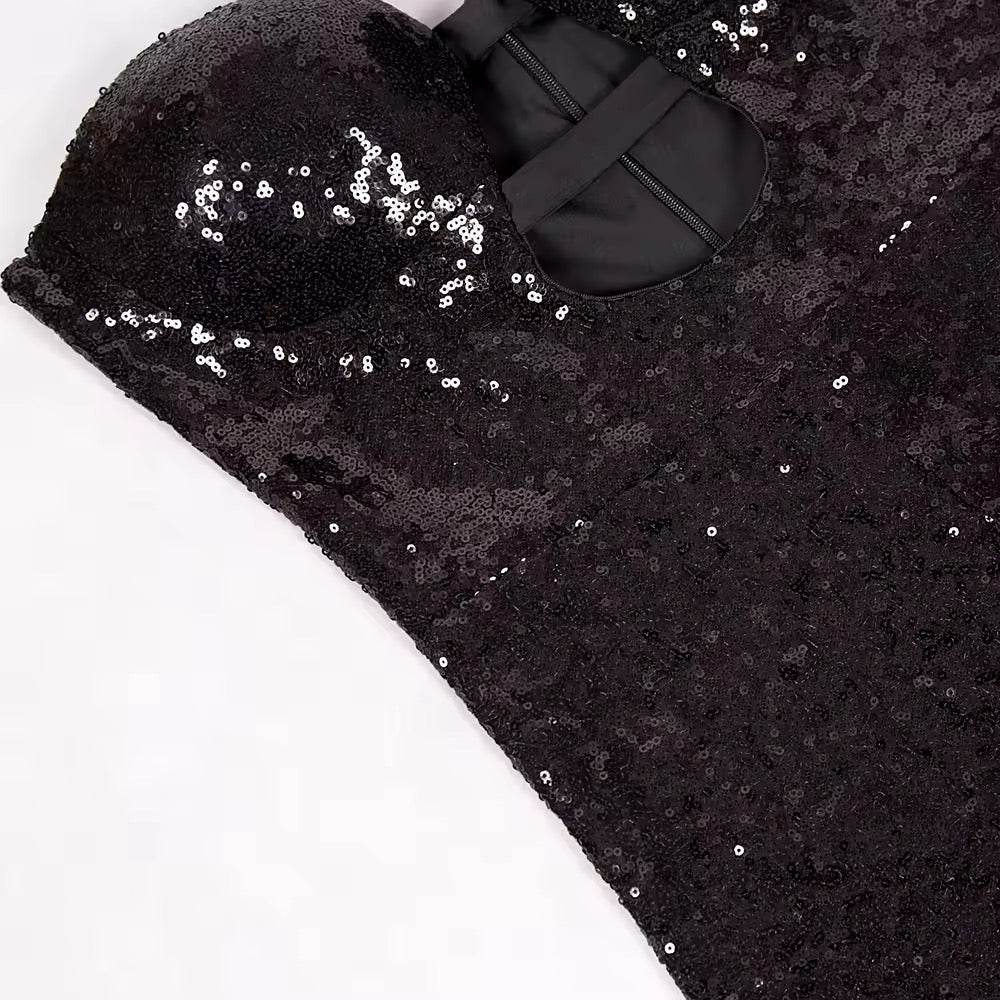 Strapless Sequin One Piece Bodysuit - REBECATHELABEL