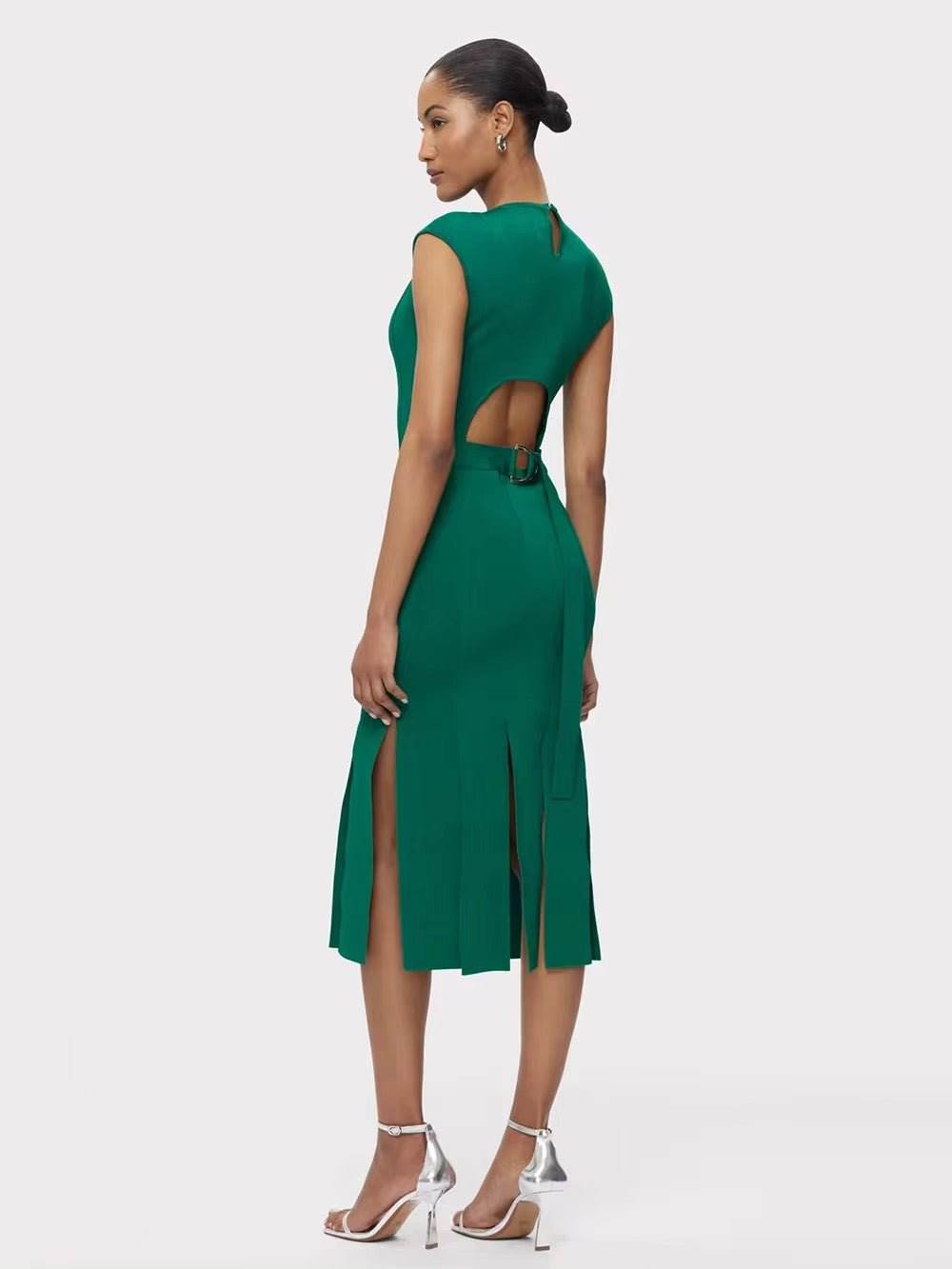 Tassels sleeveless fringe Bodycon sexy backless dress - REBECATHELABEL