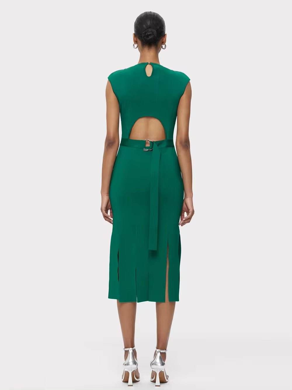 Tassels sleeveless fringe Bodycon sexy backless dress - REBECATHELABEL