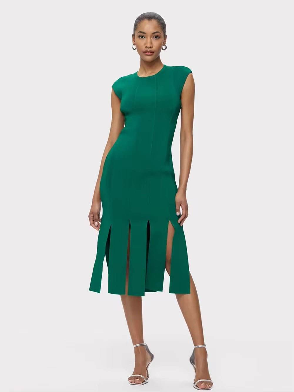 Tassels sleeveless fringe Bodycon sexy backless dress - REBECATHELABEL