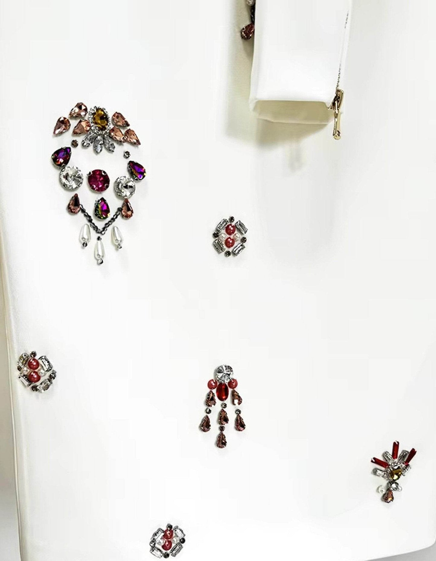 Temperament Diamonds Two Piece Set Round Neck Long Sleeve Short Top - REBECATHELABEL