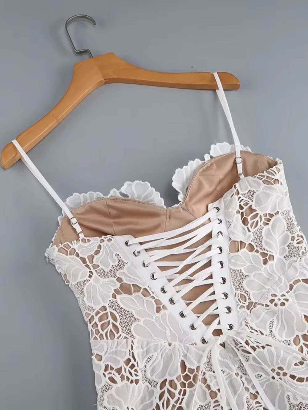 Tight Maxi Backless Flower Tight Hollow Robe dress - REBECATHELABEL