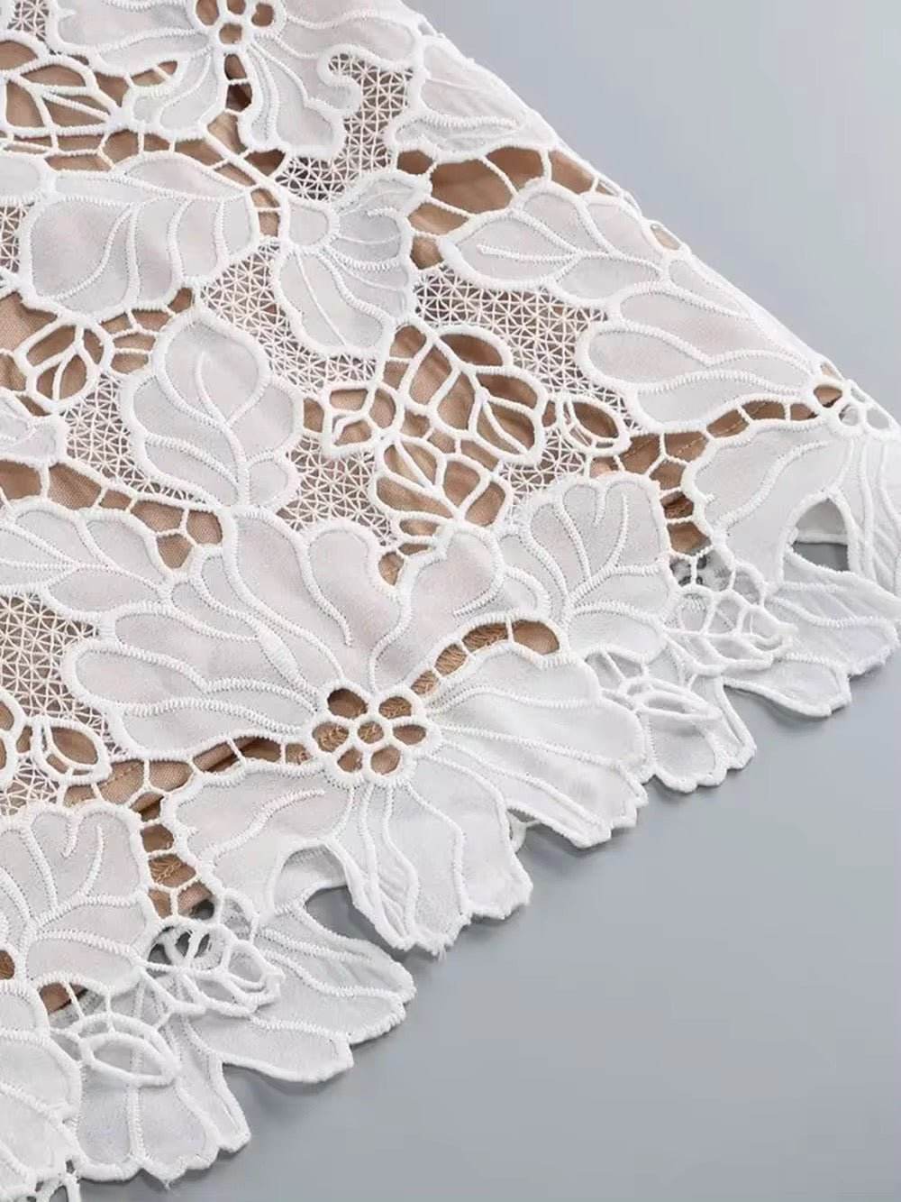 Tight Maxi Backless Flower Tight Hollow Robe dress - REBECATHELABEL