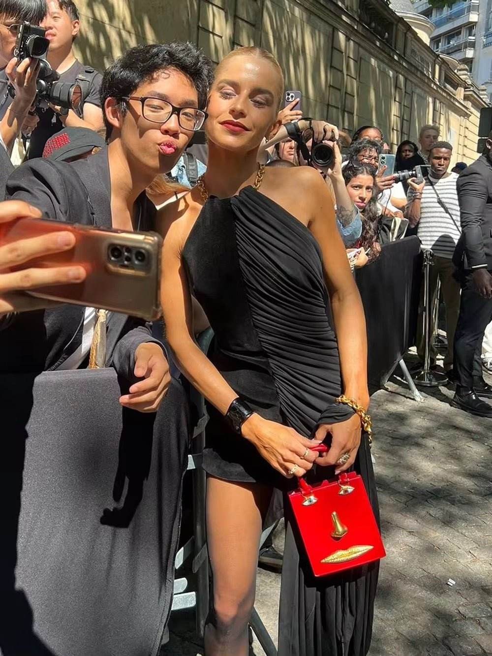 Velvet Metal Halter Evening Dress - REBECATHELABEL