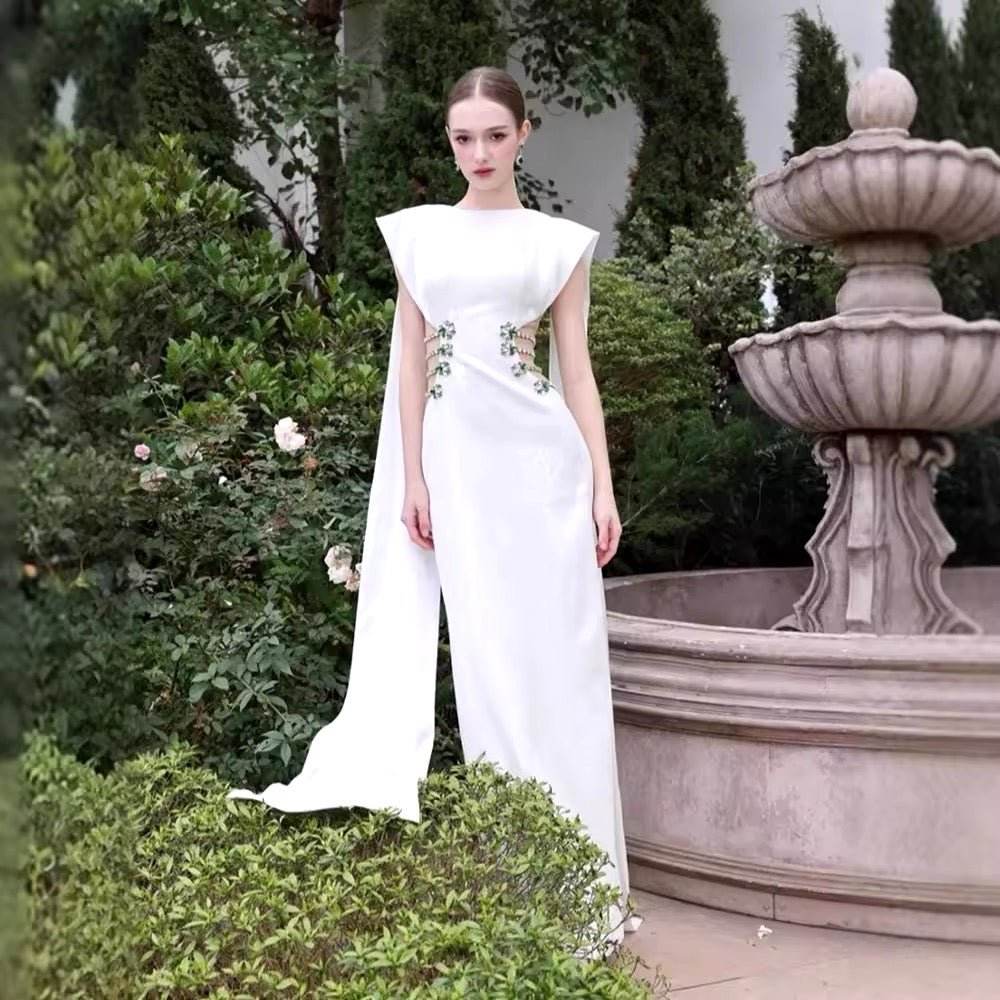 White Sexy Hollow Chain Sleeveless dress - REBECATHELABEL