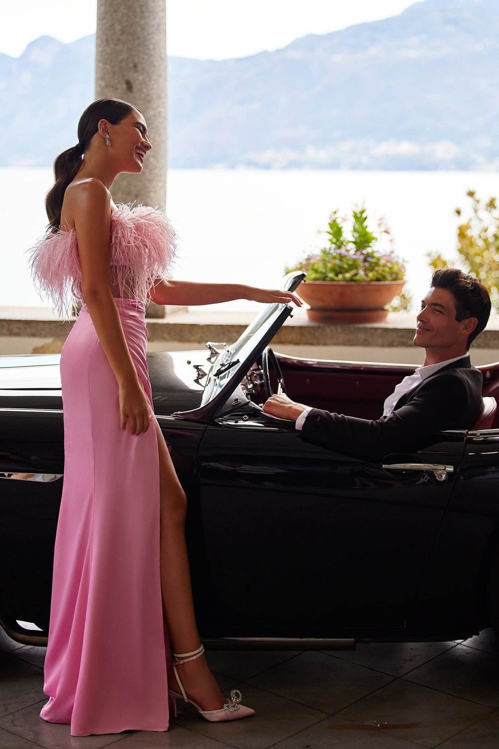 Yandy Becca feather mini dress - REBECATHELABEL