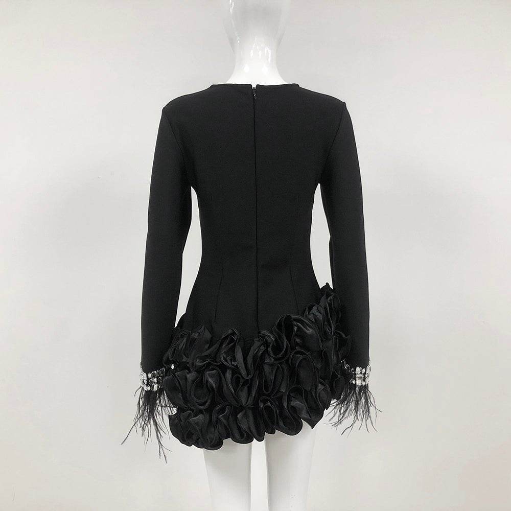 Yandy diamond feather dress - REBECATHELABEL