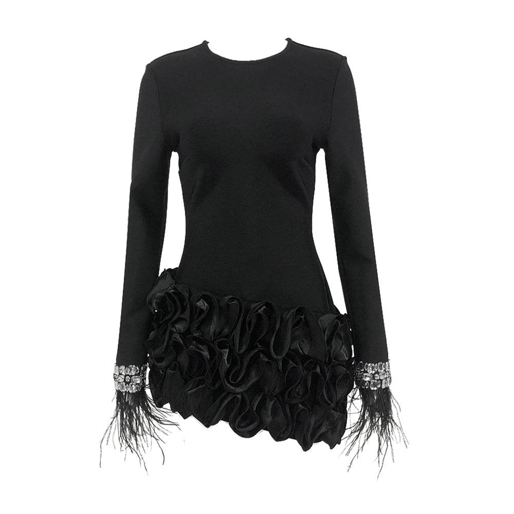Yandy diamond feather dress - REBECATHELABEL