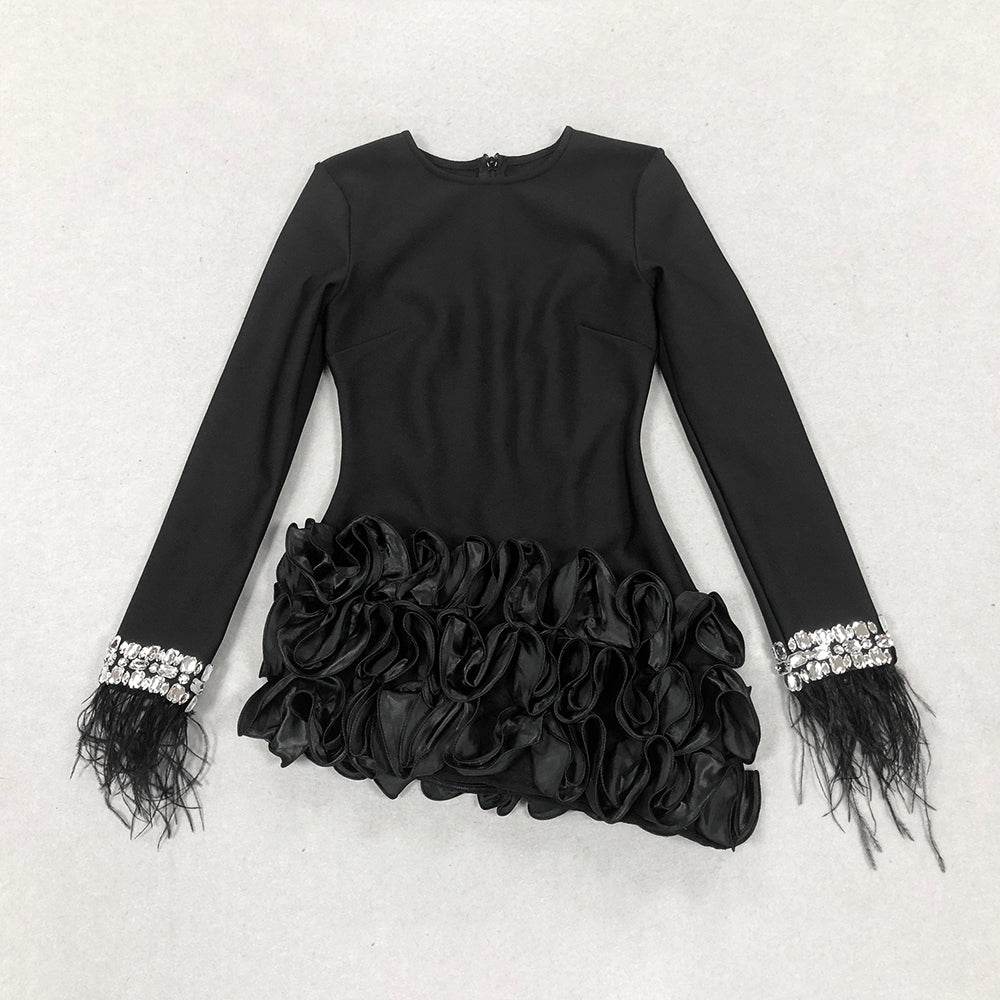 Yandy diamond feather dress - REBECATHELABEL