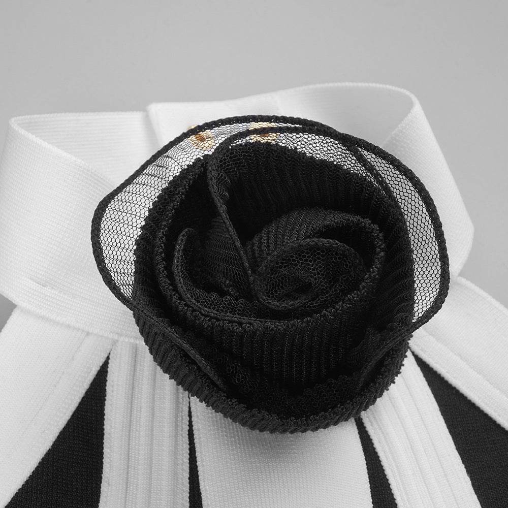 Yandy mini black and white dress - REBECATHELABEL