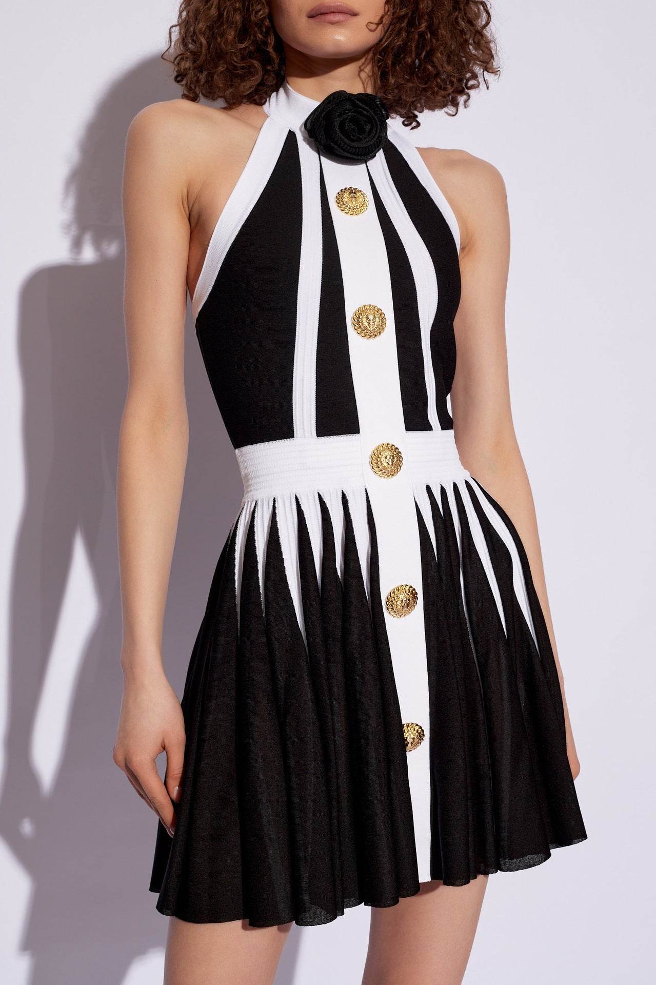 Yandy mini black and white dress - REBECATHELABEL