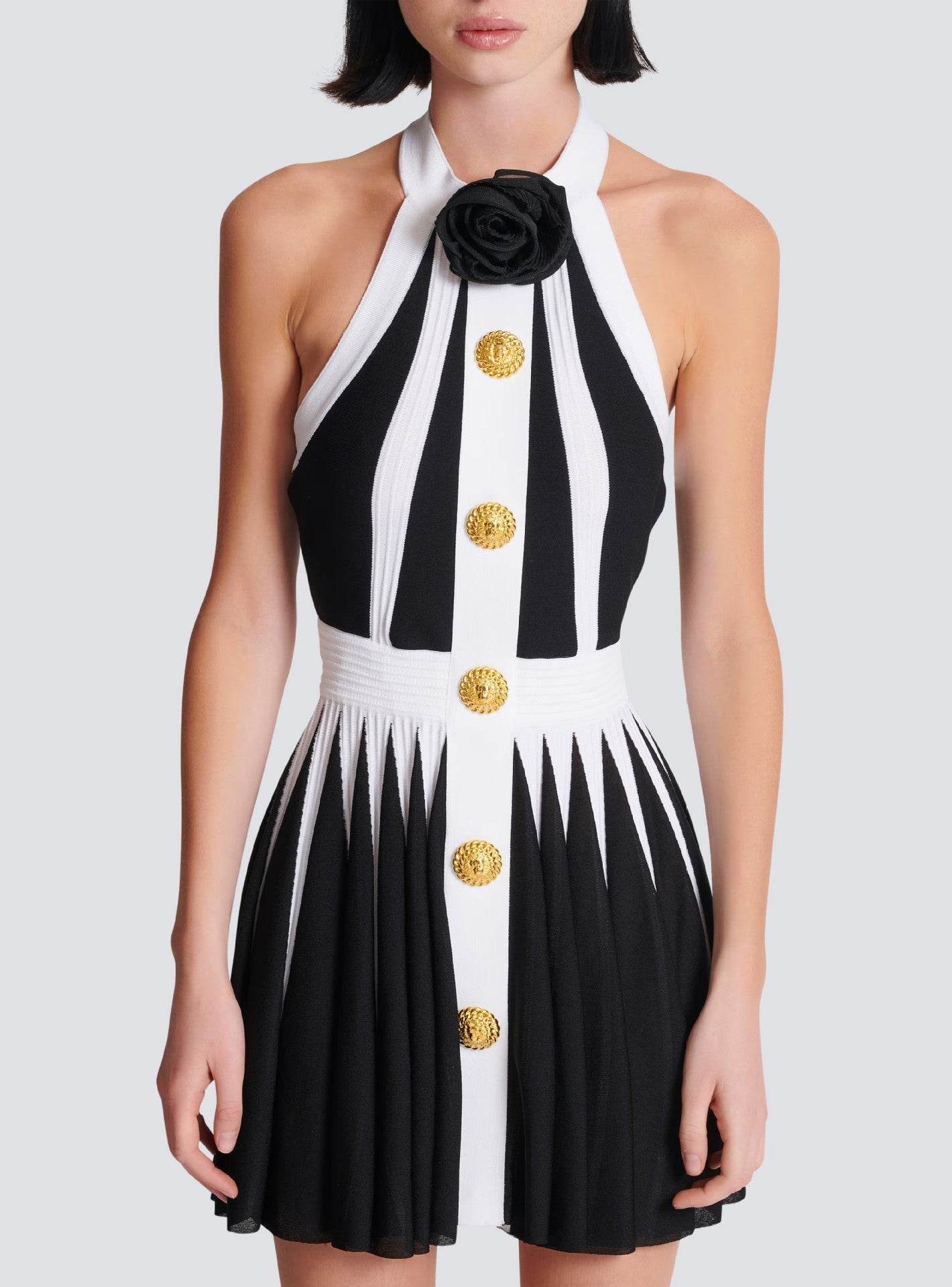 Yandy mini black and white dress - REBECATHELABEL