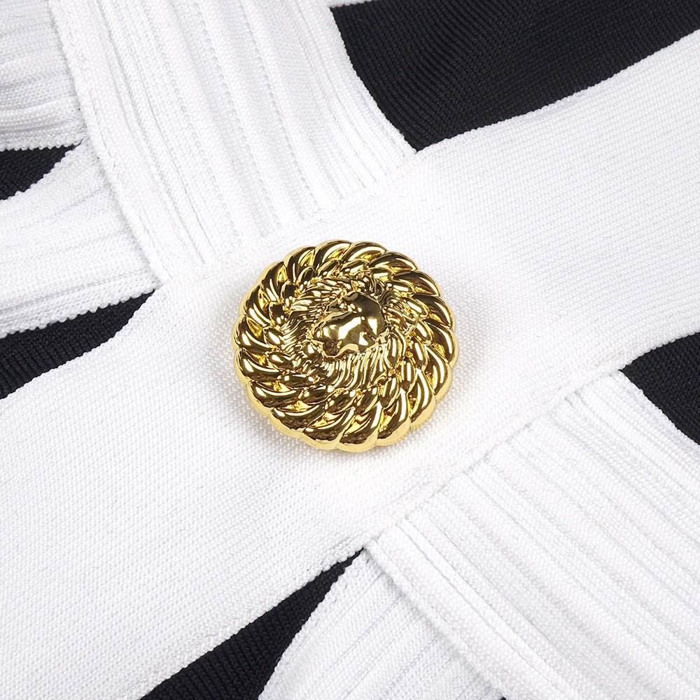 Yandy mini black and white dress - REBECATHELABEL