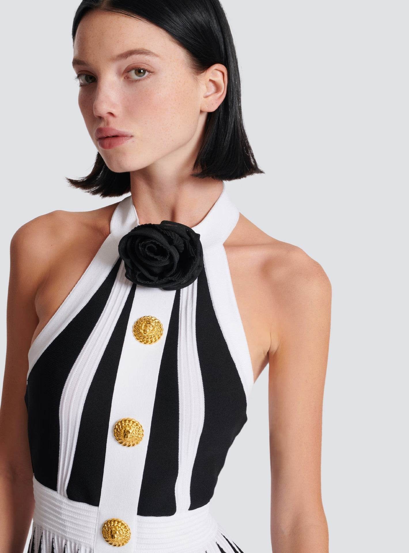 Yandy mini black and white dress - REBECATHELABEL